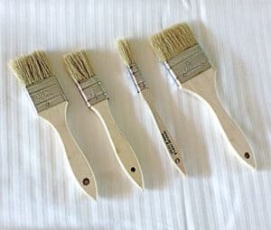 Kwastensetje 4 kwastjes 1,3 2,5 3,8 en 5 cm echt varkenshaar