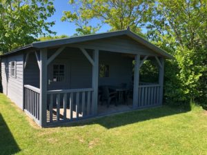 Watersnip skiffer gra camping hut