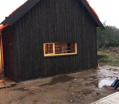 Schuur verven zwartbruin ral 8022