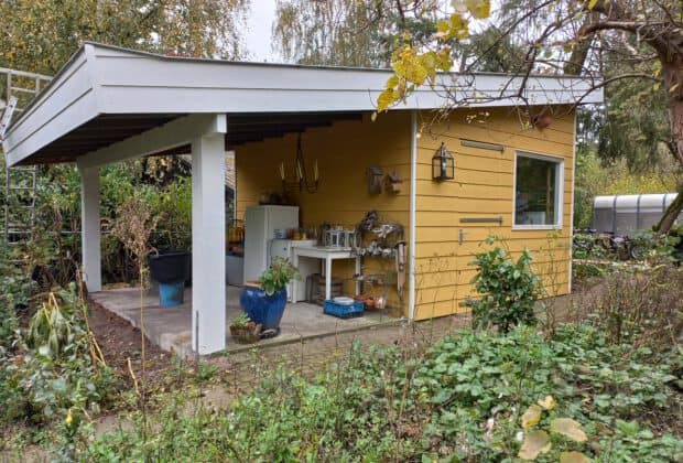 Tuinhuis verven
