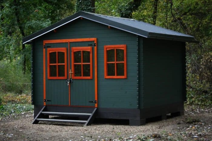tuinhuis groen verven