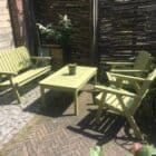 tuinmeubels groen verven
