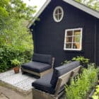 zwart tuinhuis