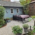 tuinhuis blauw verven