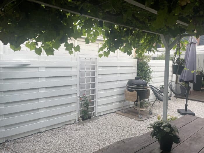 witte verf voor schutting